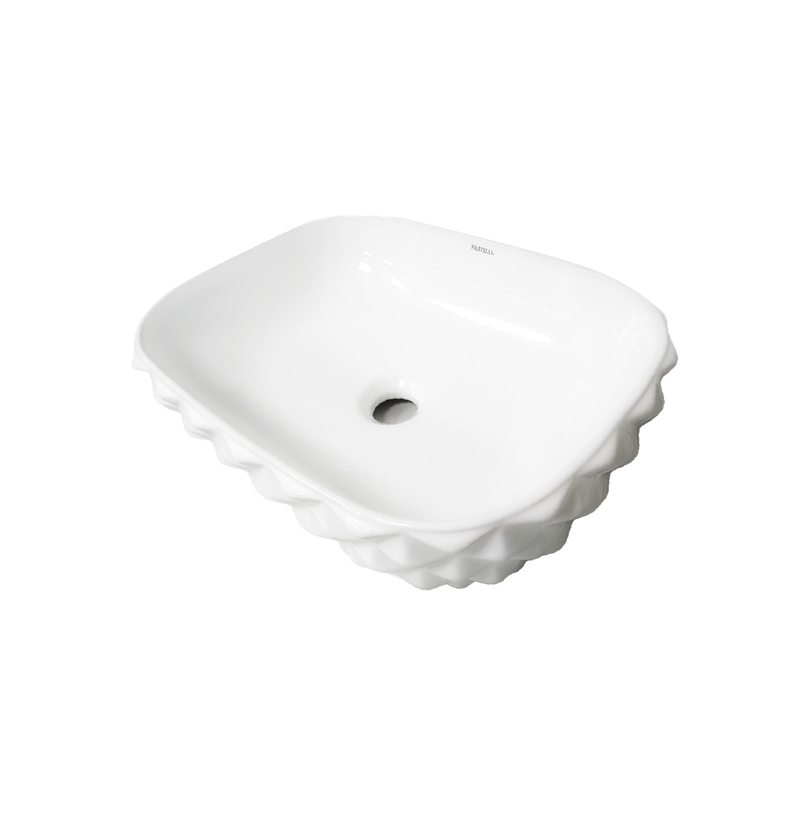 Bowl Loza (402) Mod. Cuadrado Blanco 48X35.5X13.5 - Fratelli
